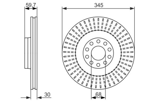 Bromsskiva BD1432 Bosch