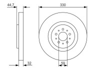 Bromsskiva BD1436 Bosch