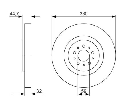 Bromsskiva BD1436 Bosch