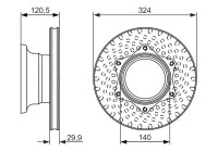 Bromsskiva BD1443 Bosch