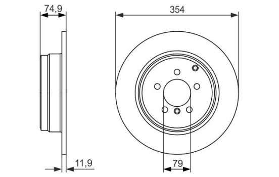 Bromsskiva BD1455 Bosch