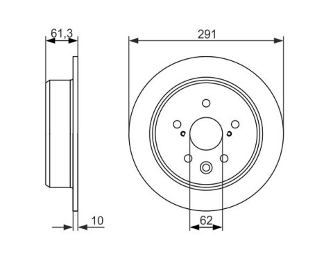 Bromsskiva BD1501 Bosch