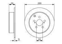 Bromsskiva BD1502 Bosch
