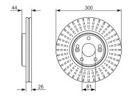 Bromsskiva BD1508 Bosch
