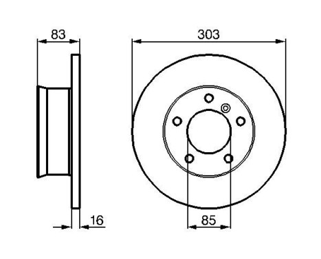 Bromsskiva BD151 Bosch