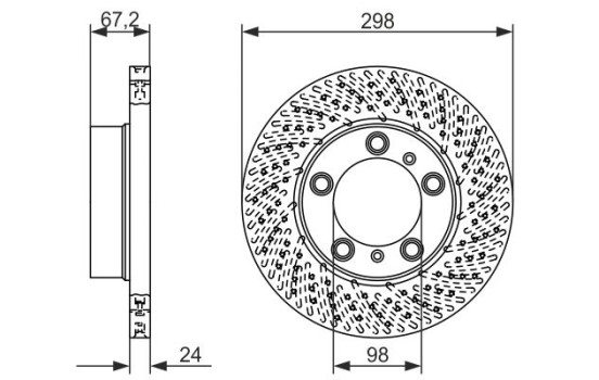 Bromsskiva BD1513 Bosch