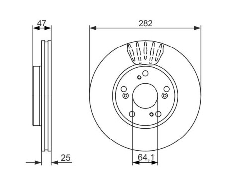 Bromsskiva BD1523 Bosch