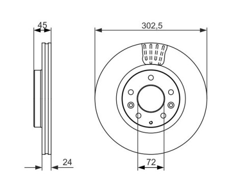 Bromsskiva BD1534 Bosch