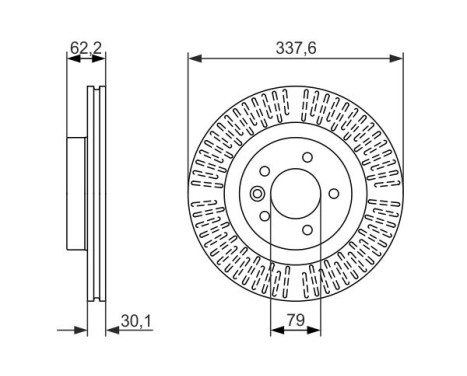 Bromsskiva BD1538 Bosch