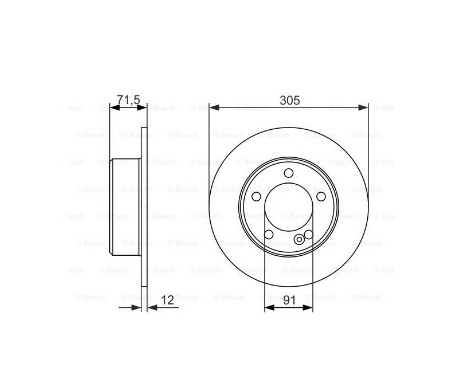 Bromsskiva BD1546 Bosch