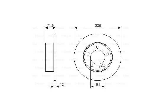 Bromsskiva BD1546 Bosch