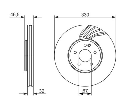 Bromsskiva BD1551 Bosch