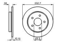 Bromsskiva BD156 Bosch