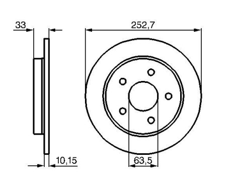 Bromsskiva BD156 Bosch