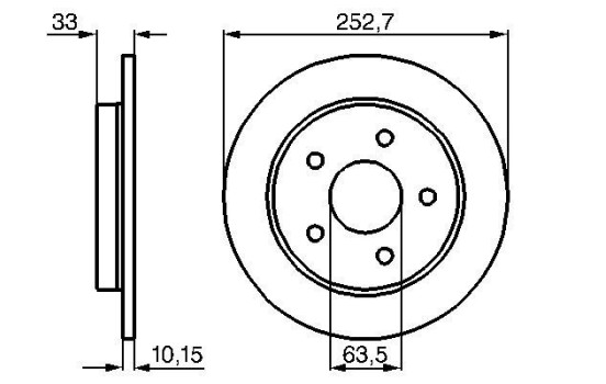Bromsskiva BD156 Bosch