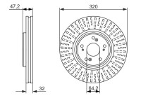 Bromsskiva BD1573 Bosch