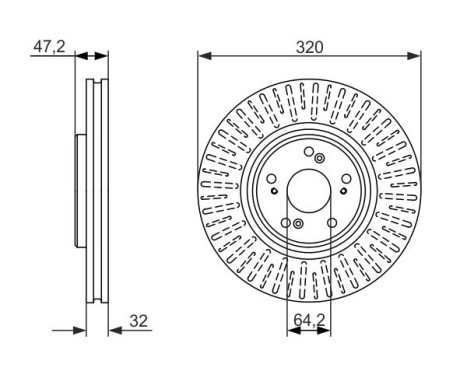 Bromsskiva BD1573 Bosch