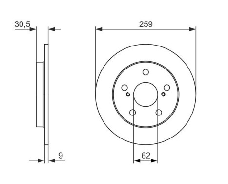 Bromsskiva BD1595 Bosch