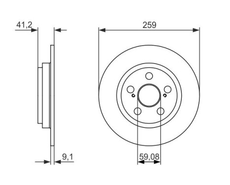 Bromsskiva BD1596 Bosch