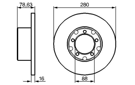 Bromsskiva BD161 Bosch, bild 5