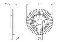 Bromsskiva BD1616 Bosch