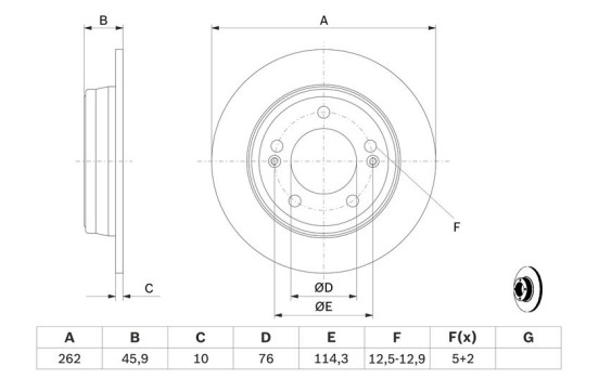 Bromsskiva BD1638 Bosch, bild 5