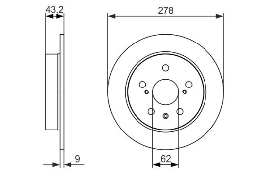 Bromsskiva BD1651 Bosch