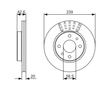 Bromsskiva BD1653 Bosch