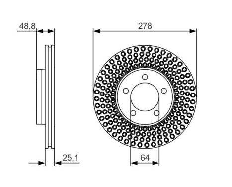 Bromsskiva BD1684 Bosch