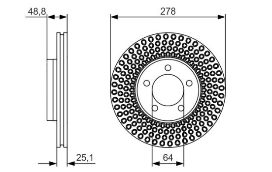 Bromsskiva BD1684 Bosch