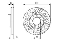 Bromsskiva BD1710 Bosch