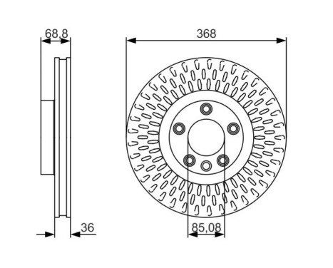 Bromsskiva BD1720 Bosch