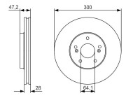 Bromsskiva BD1782 Bosch