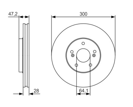 Bromsskiva BD1782 Bosch