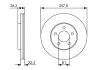 Bromsskiva BD1791 Bosch