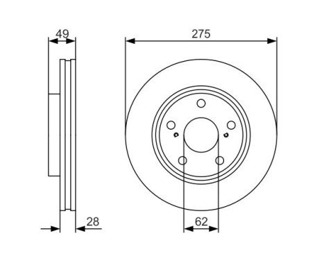 Bromsskiva BD1793 Bosch
