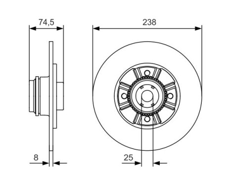 Bromsskiva BD1806 Bosch