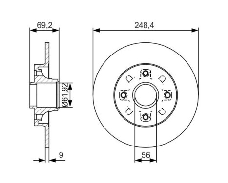 Bromsskiva BD1970 Bosch