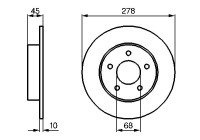 Bromsskiva BD2065 Bosch