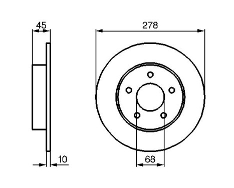 Bromsskiva BD2065 Bosch