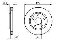 Bromsskiva BD2068 Bosch