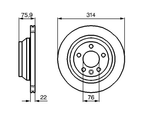 Bromsskiva BD2073 Bosch