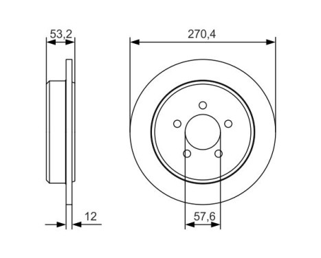 Bromsskiva BD2140 Bosch