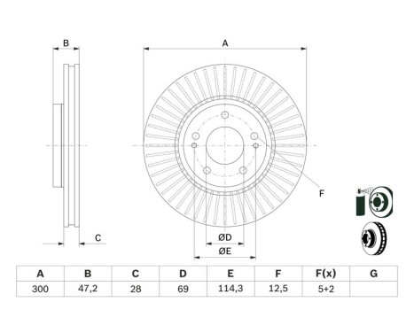 Bromsskiva BD2190 Bosch