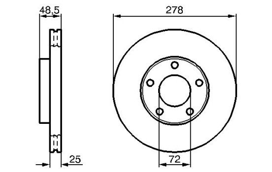 Bromsskiva BD2207 Bosch