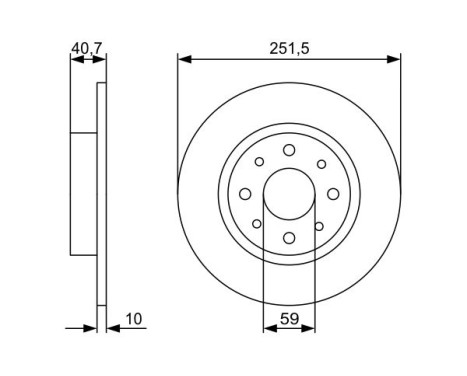 Bromsskiva BD2222 Bosch