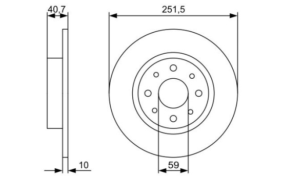Bromsskiva BD2222 Bosch