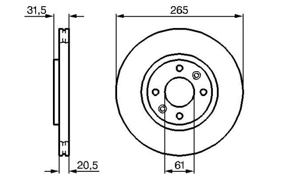 Bromsskiva BD224 Bosch