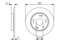 Bromsskiva BD2254 Bosch