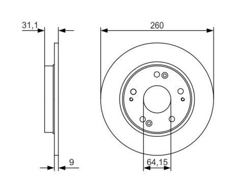 Bromsskiva BD2254 Bosch